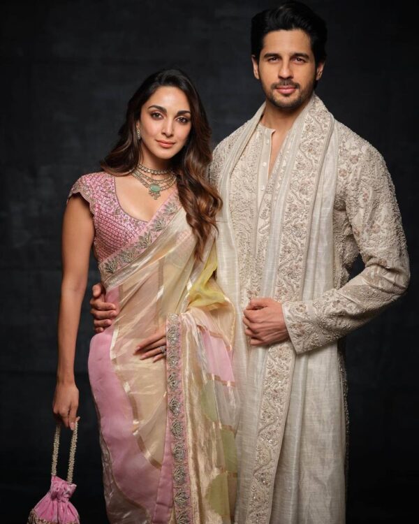 KIARA MAM INSPIRED TISSUE RANGKAT SAREE - Image 4