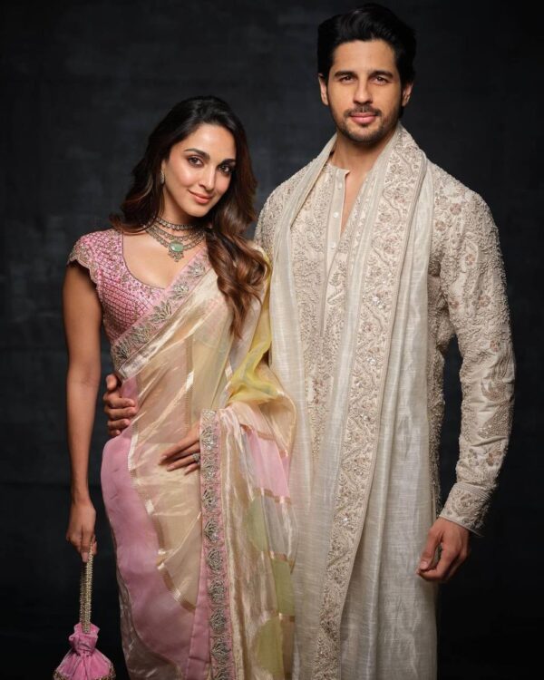 KIARA MAM INSPIRED TISSUE RANGKAT SAREE - Image 9