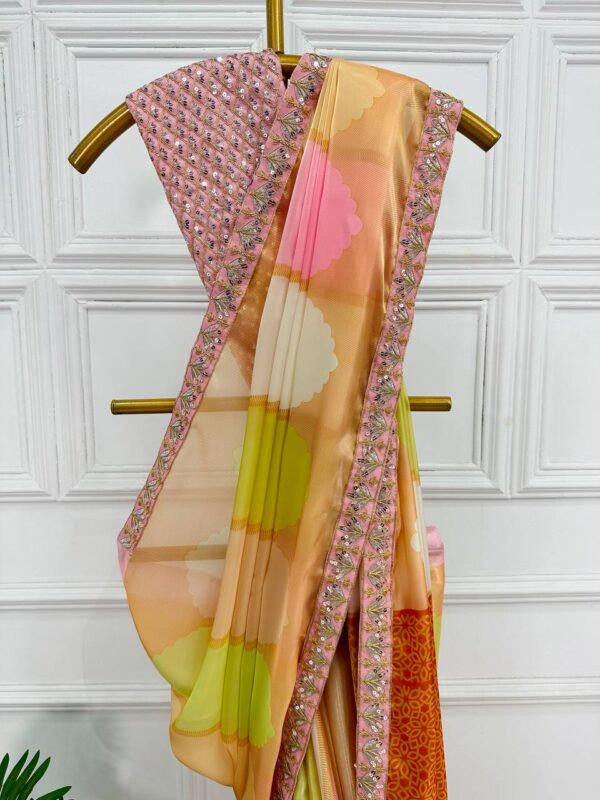 KIARA MAM INSPIRED TISSUE RANGKAT SAREE - Image 10