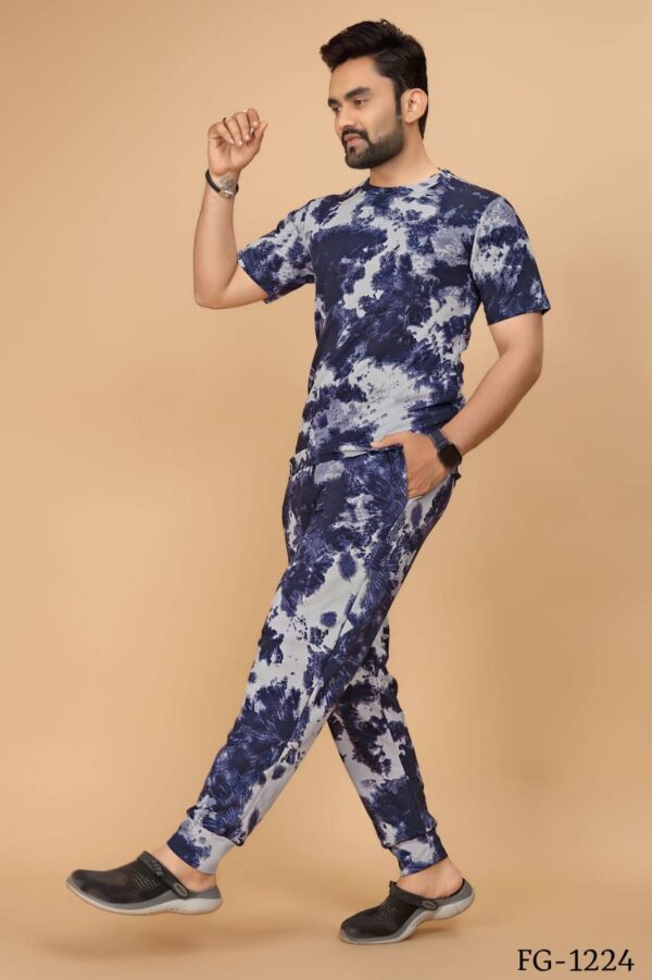 Cotton Lycra With Sibori Printed Work Night Suits - Image 4