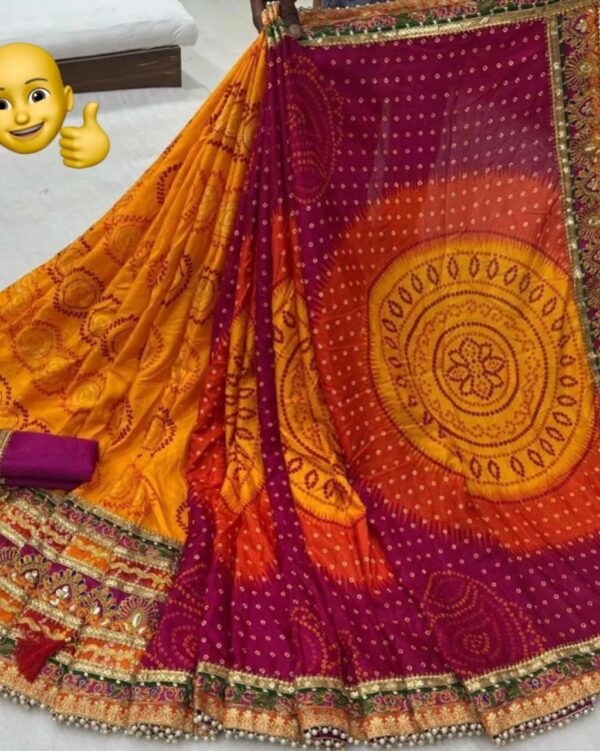 Women Embroidered Saree with Contrast Border - Image 5