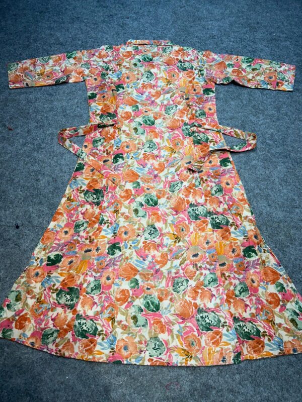 Floral Print Pure Cotton-A line midi Dress - Image 11