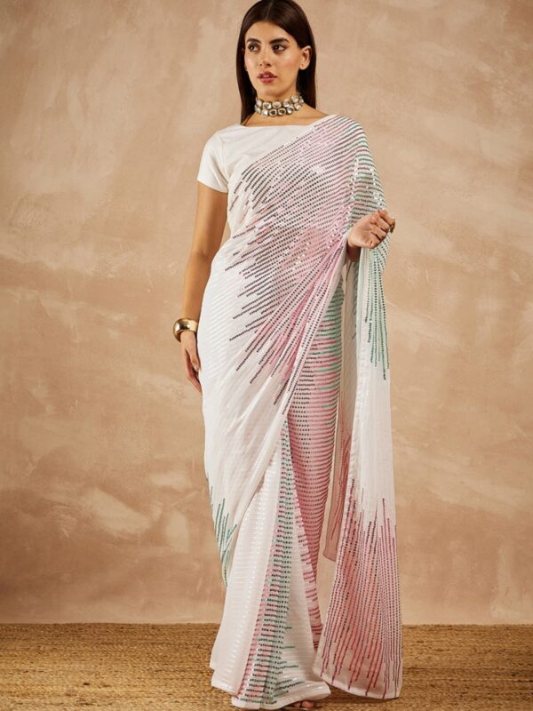 GEORGETTE SEQUENCE WORK SAREE