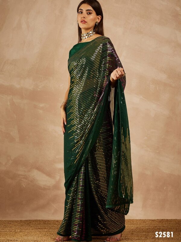 GEORGETTE SEQUENCE WORK SAREE - Image 2