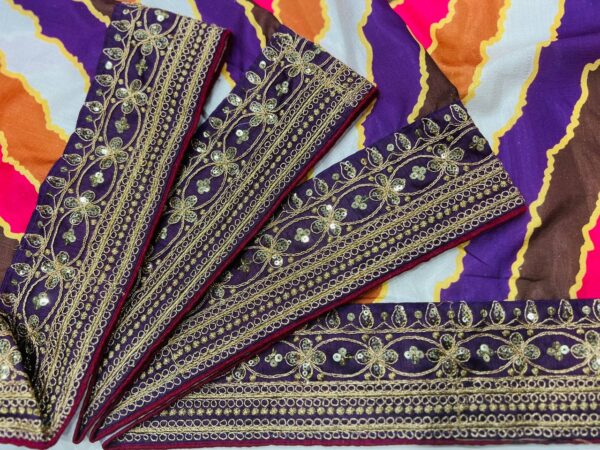 Vichitra Silk With Beautiful Digital Printed Saree And Heavy Embroidery Thread - Image 10