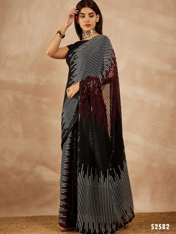 GEORGETTE SEQUENCE WORK SAREE