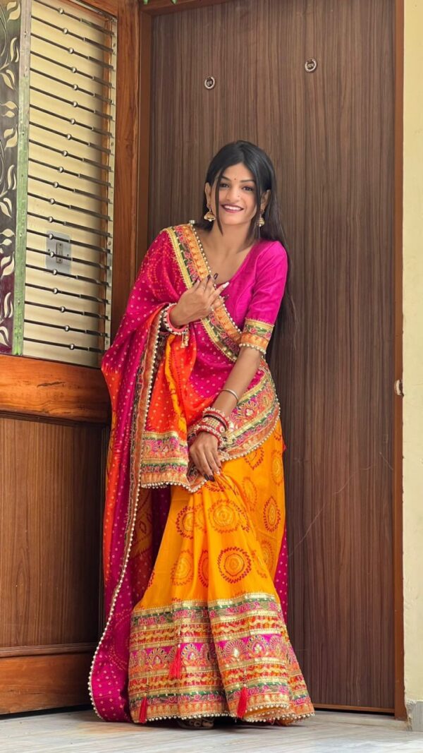 Women Embroidered Saree with Contrast Border - Image 3