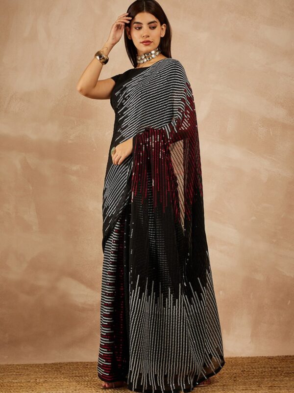 GEORGETTE SEQUENCE WORK SAREE - Image 2